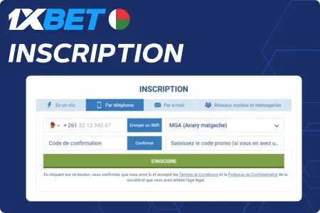 Inscription 1xbet