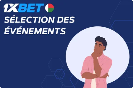 sélection d'événements 1xbet